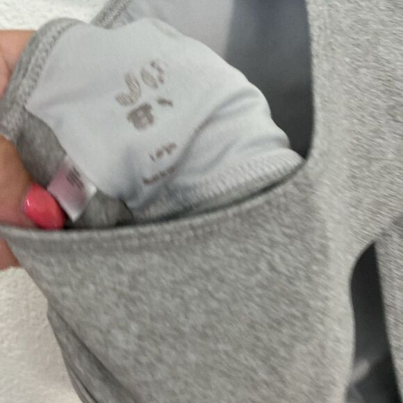 JoyLab- Grey high neck line cross cross back sports bra size large - Picture 3 of 5